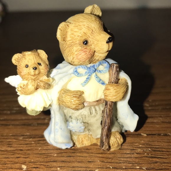 Adorable Vintage Miniature 10-piece Bear Nativity Tea Set - Picture 4 of 8
